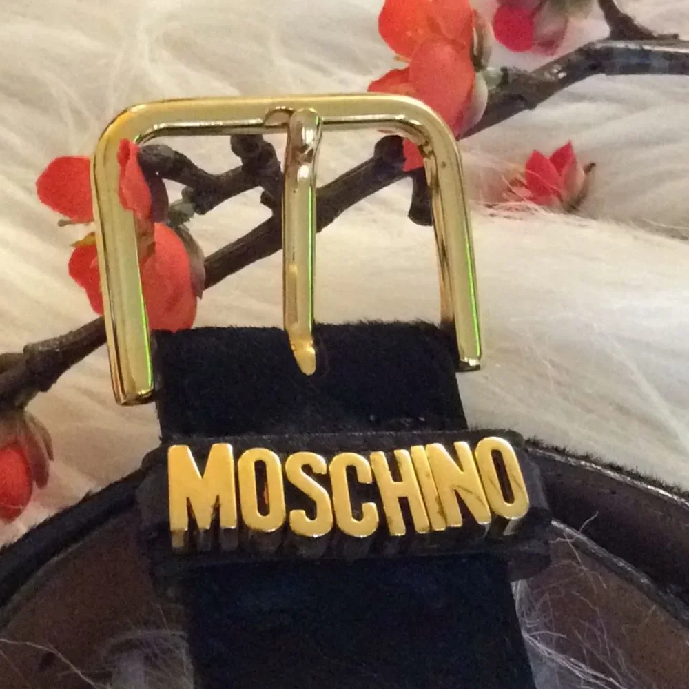 💞MOSCHINNO💞genuine leather belt